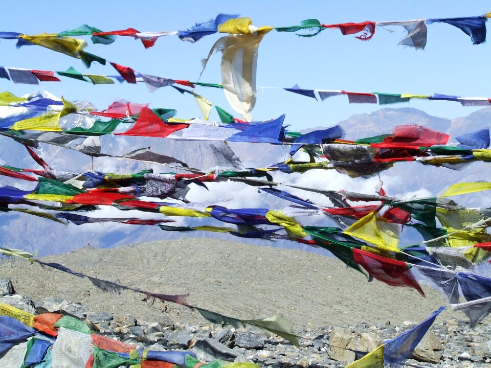 Prayer flags himalayan nepal