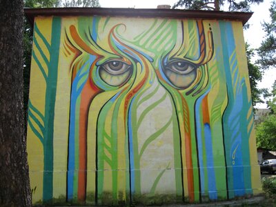 Graffiti vyksa street art photo