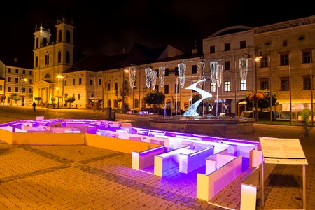 Night buildings banská bystrica