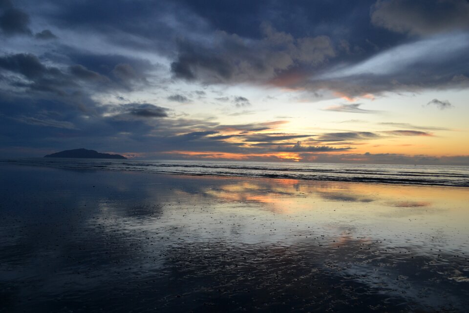 Calm coastline landscape