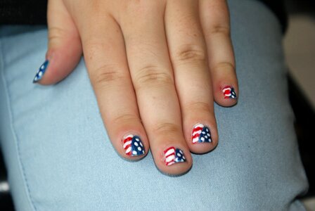 Nails usa flag