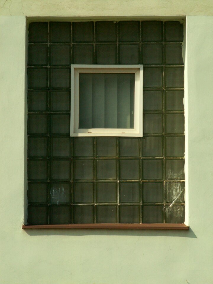 White green window green glass