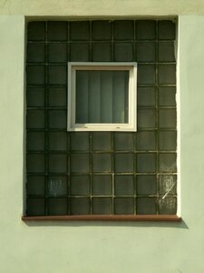 White green window green glass