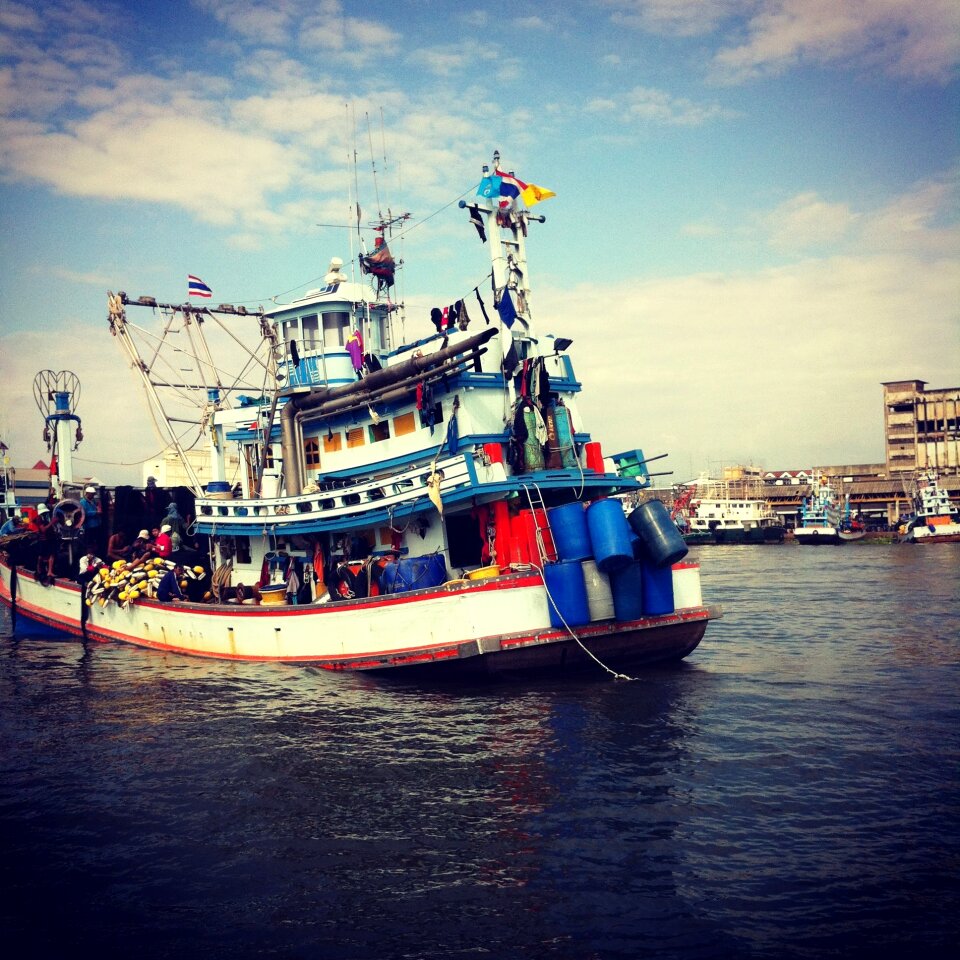 Fishing barge asia