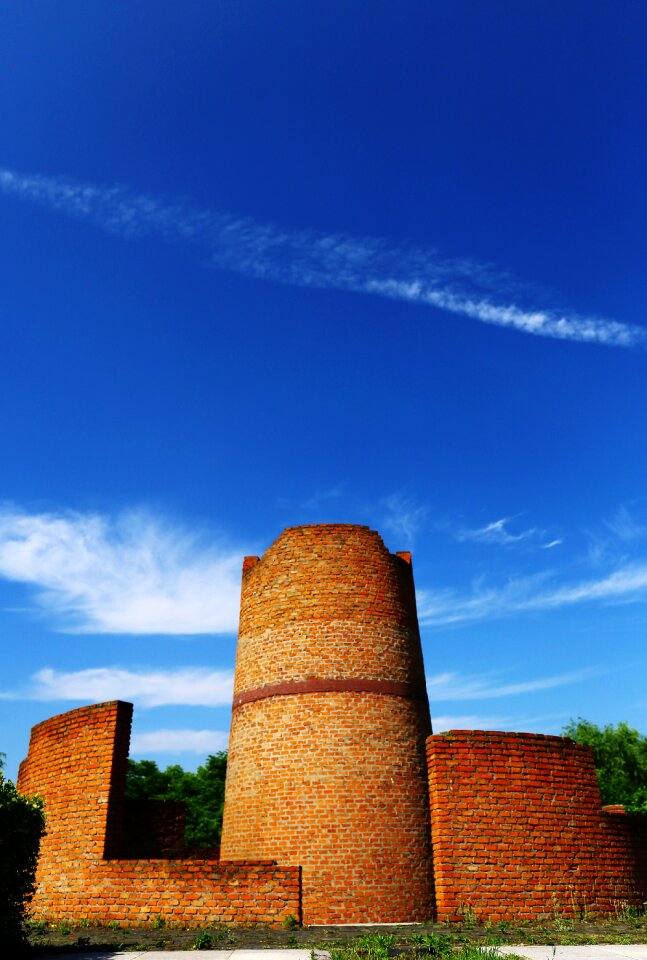 Building brick wall the scenery