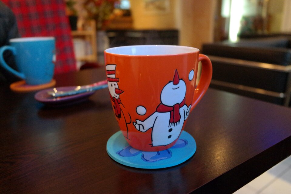 Tea snowman christmas