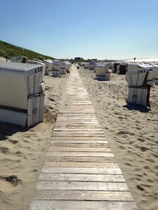 Beach chair boardwalk summer