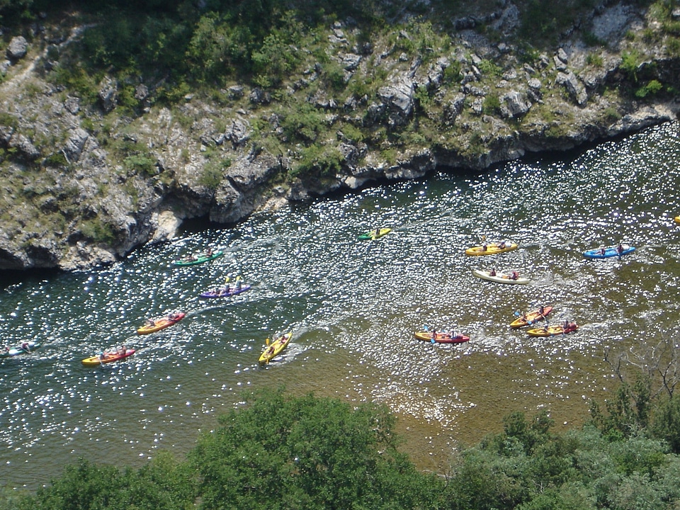 Paddler boat water