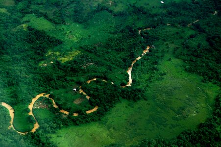 Aerial view central america bird's eye view