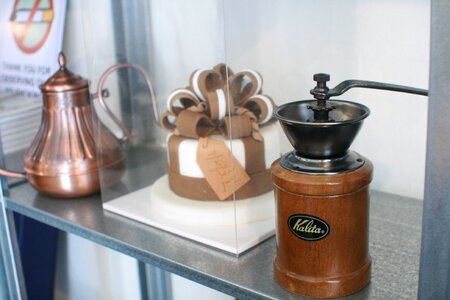 Coffee mill sugar cakes interior