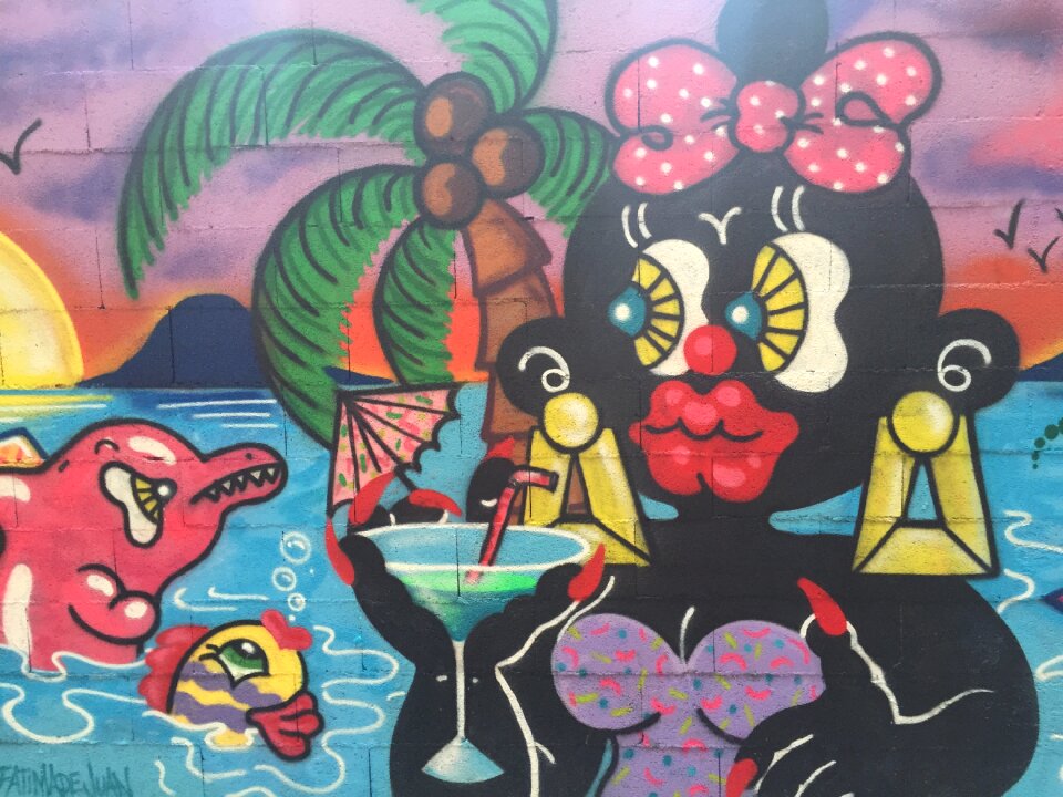 Graffiti background drink
