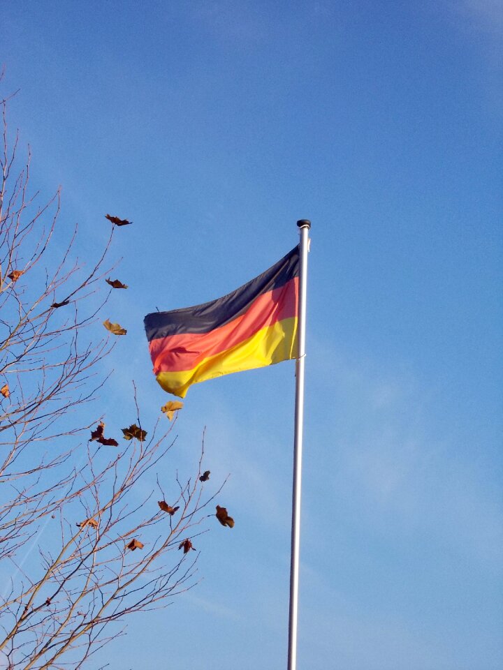 Germany flag sky blue