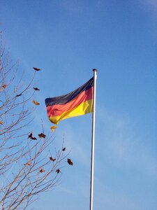 Germany flag sky blue photo