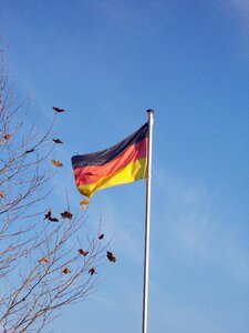 Germany flag sky blue