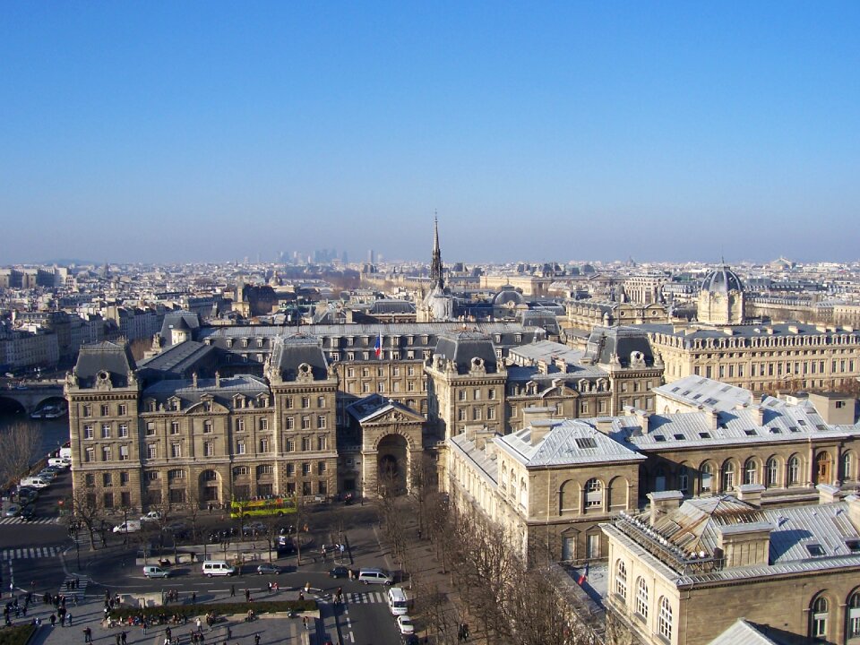 France overview panoramic view over paris photo