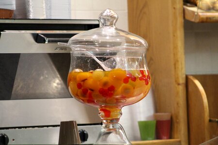 Container vase fruit