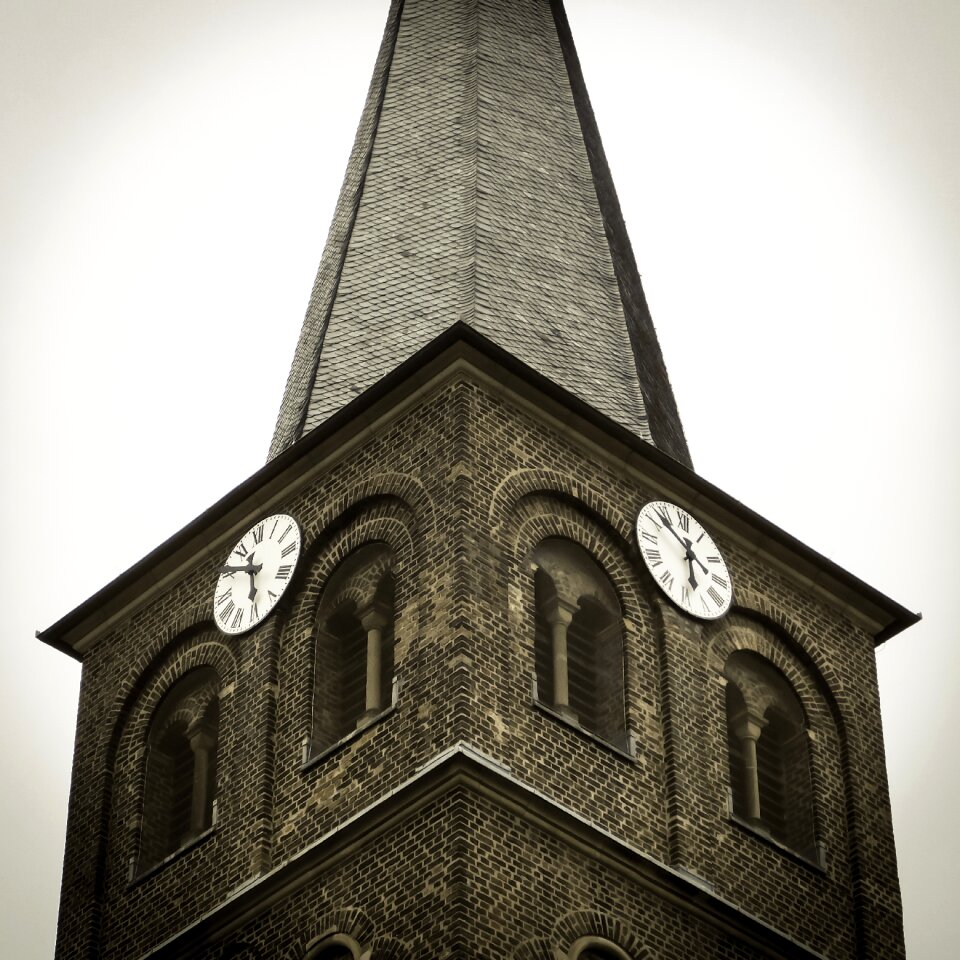 Church clock tower architecture
