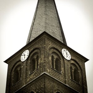 Church clock tower architecture photo