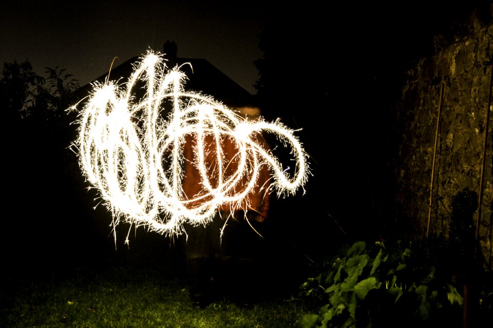 Glowing bright sparkles
