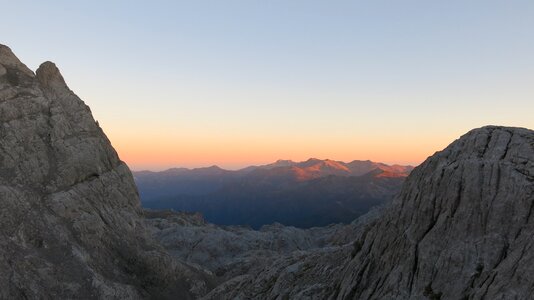 Mountain picos de europa sunset
