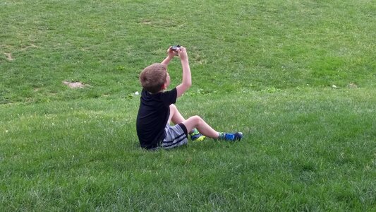 Boy playing cute photo