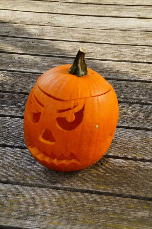Orange vegetables hollow out