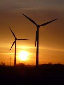 Energy sunset wind energy photo