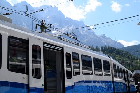 Mountain landscape zugspitze mountain railway photo