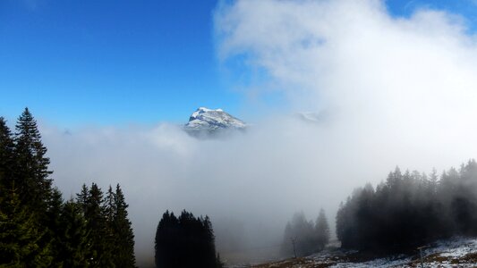 Mountains sky blue