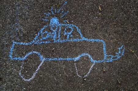 Street chalk straßenkreide auto photo