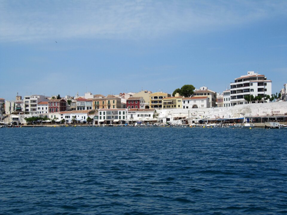 Coast town sea sky