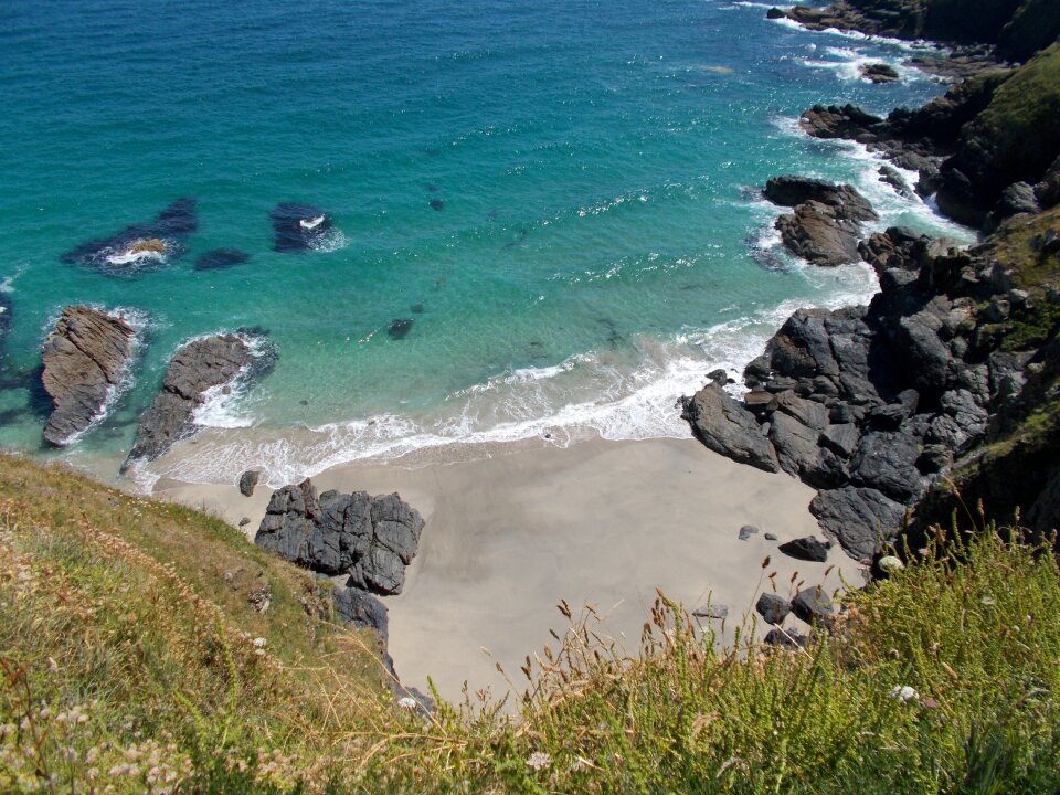 Cliffs cornwall summer landscape