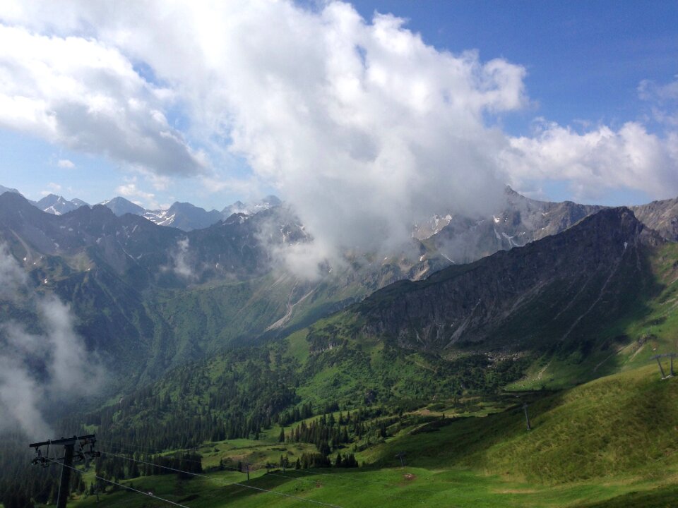 Sky alpine mountain world