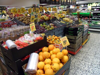 Organic super market goods photo