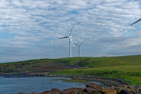 Power wind turbine photo