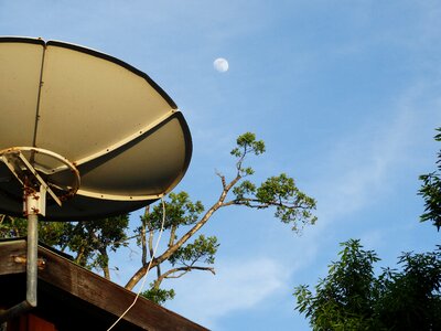 Space satellite dish contact
