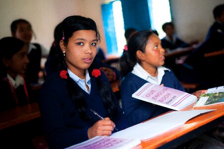 Nepal education girl photo