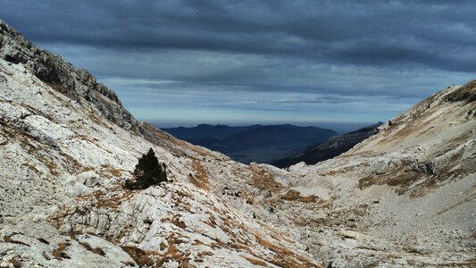 Hiking landscape mountain path photo