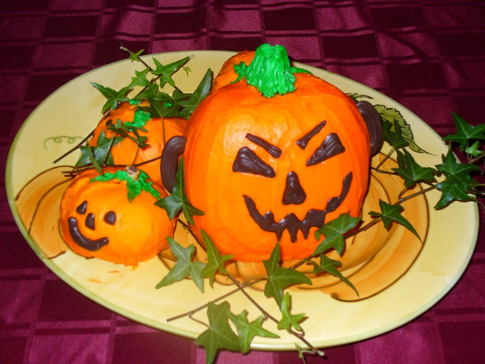 Seasonal pumpkin jack-o-lantern