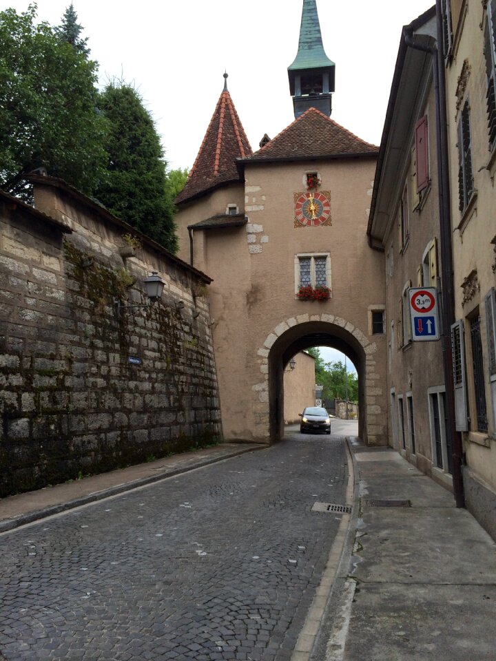 Houses city wall switzerland