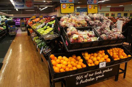 Supermarket super shelves