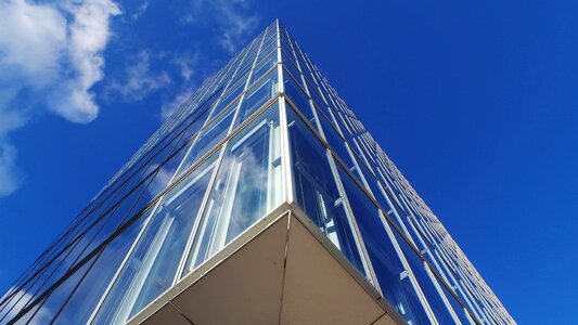 Hamburg office building glass facade