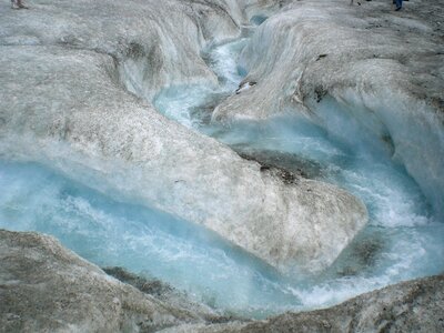 Blue cold icebergs photo