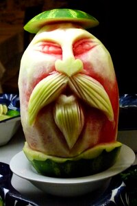 Face art pumpkin face