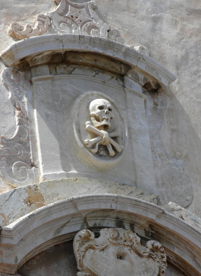 Italy old skull and crossbones