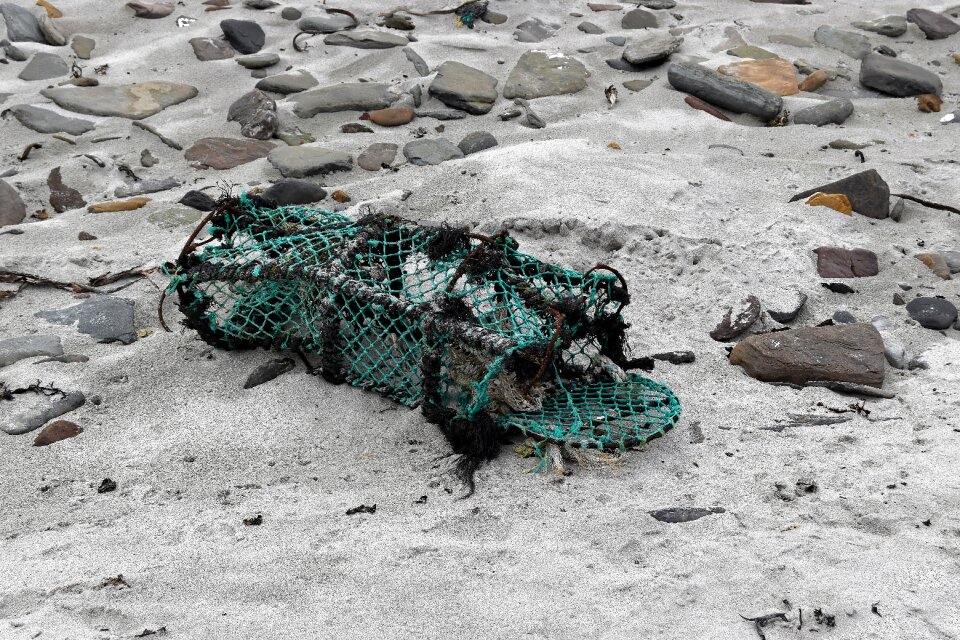 Basket fishing pebbles