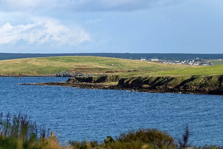 Sea water blue sky photo