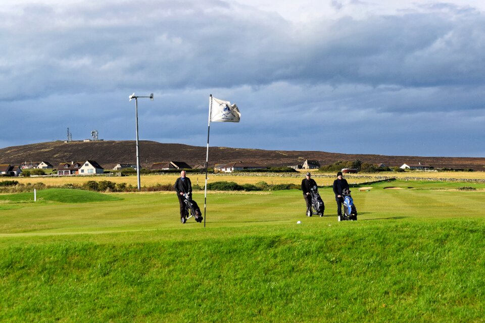 Flag golfers wall