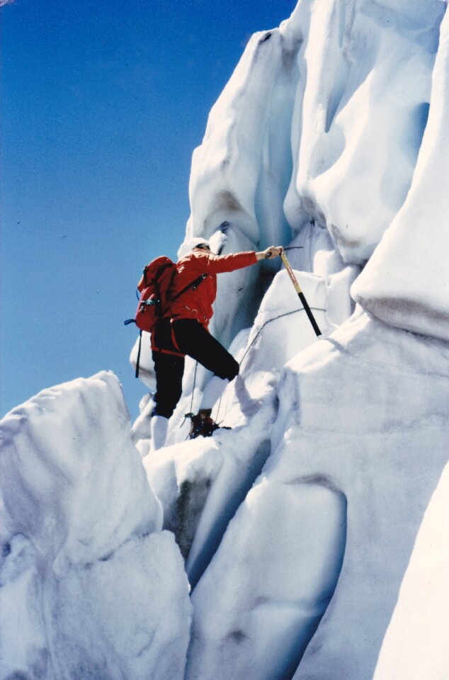 Alpine mountaineering high mountains