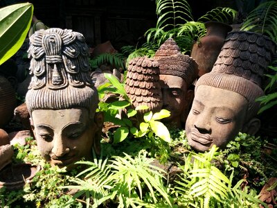 Clay pottery thai photo